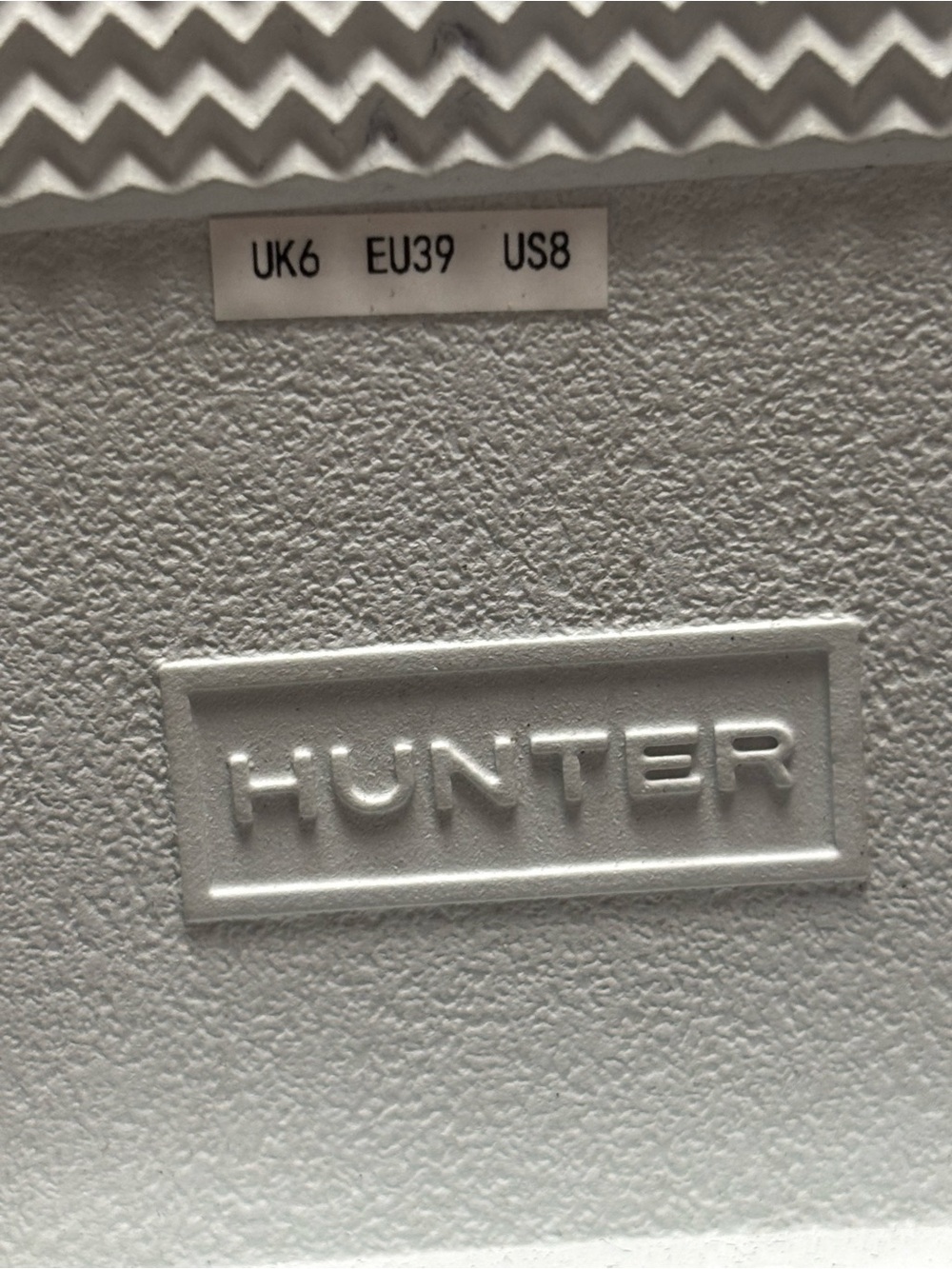 Hunter Boots Refined Slim Fit Contrast Rain Boots Dark Navy White Women Size 8 - Picture 8 of 8